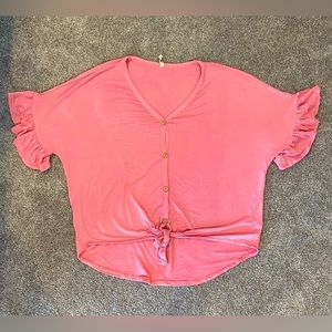 Beeson River Pink Maternity Blouse - Size S